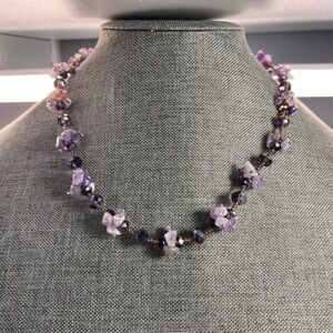 Chic Amethyst Beaded Necklace